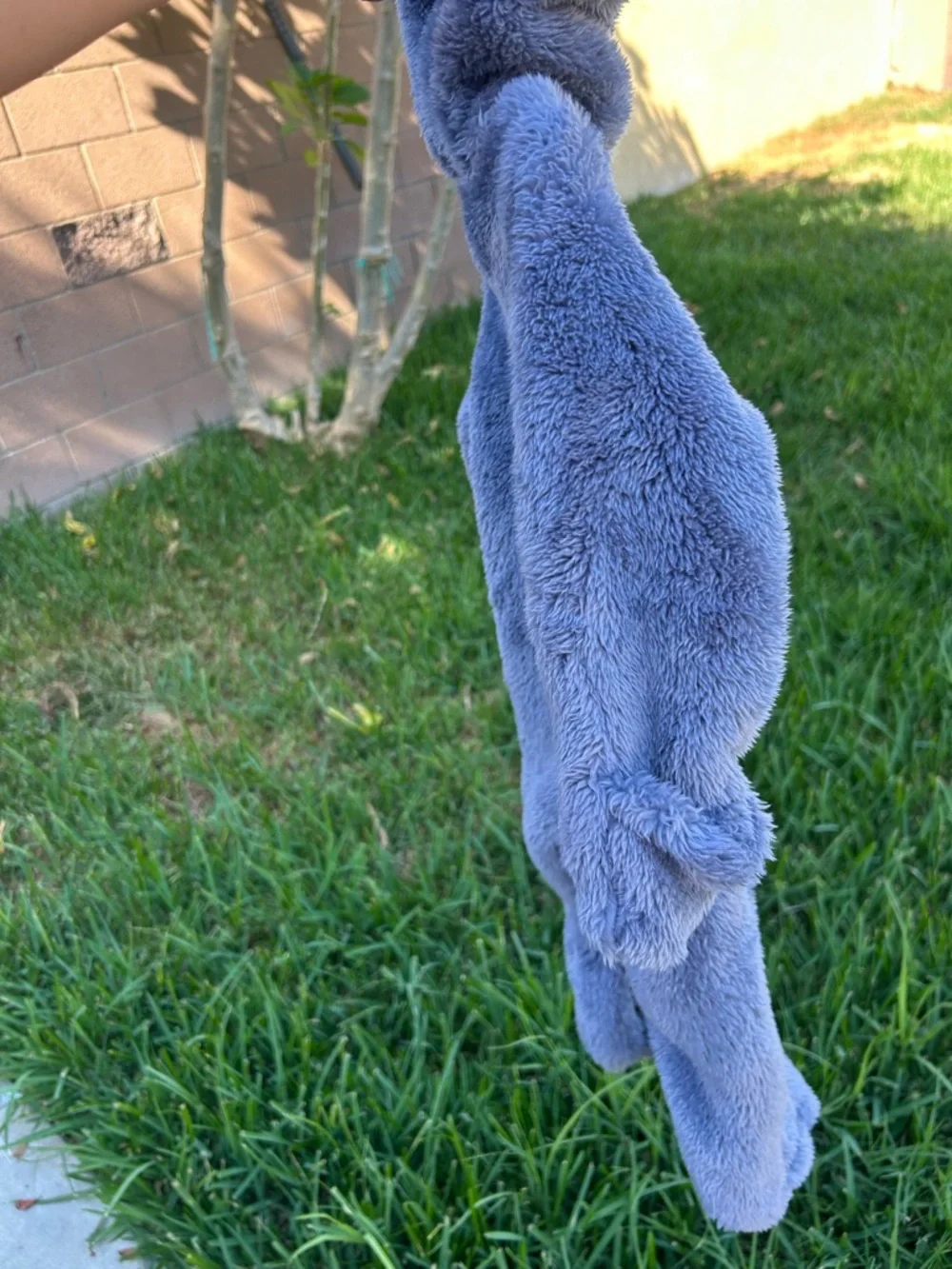 Carter's Plush Blue-Gray Bear Hooded Footed One-Piece